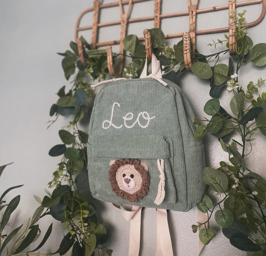 Toddler backpack personalised - LION