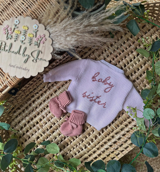 Baby Brother/Sister thick cardigan