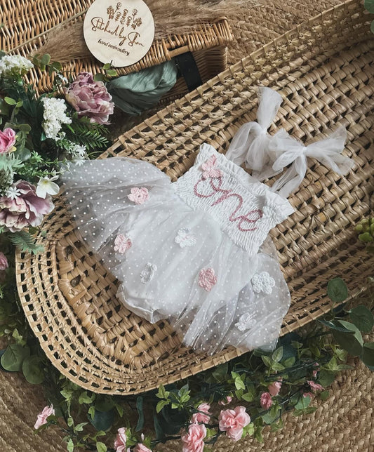 First birthday tutu dress - butterfly’s & flowers