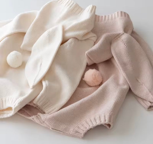 Bunny knitted romper- name only