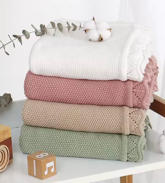 Pure cotton pattern edge blanket - name only