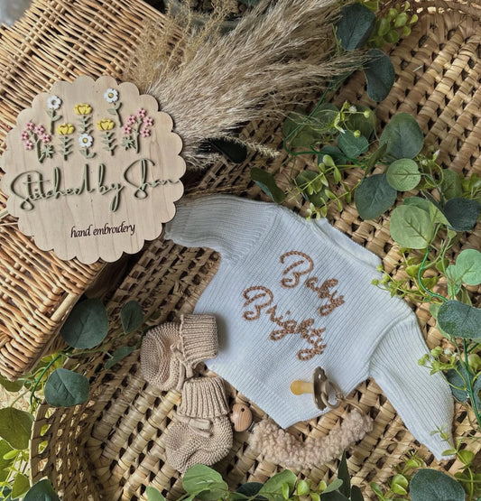 Baby Surname personalised Cardigan