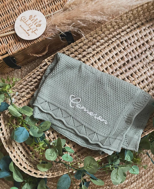 pattern edge personalised blanket